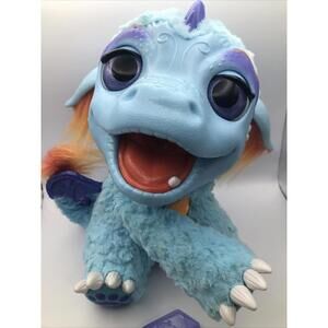 Fur Real Friends Torch My Blazin' Dragon Pet Toy Blue Interactive Toy 2015 Works